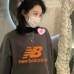 New Balance Hoodie Orange Fleece Suede Autumn