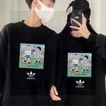 Adidas Hoodie Black Fleece Suede Autumn