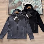 Archaeopteryx Outerwear Red Cotton Pure Polyester Nylon Spandex Fleece Running High-Quality Materials Urban Commuting Autumn Winter And Embroidery Zippered Pocket