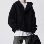 Prada Outerwear Black Wool Fleece Street Style