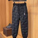 Monk Fleece Pants Red Duck Down Simple And Versatile Outdoor Windproof Autumn Winter Down-Proof Fabric