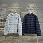Archaeopteryx Outerwear Red Down Nylon Fabric Simple Design Winter Embroidery Zippered Pocket