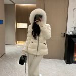 Moncler Outerwear Red Down Nylon Slim Fit