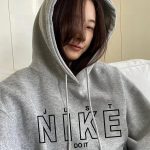 Nike Hoodies Black Cotton Fleece Fabric Embroidery