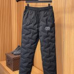 Dior Fleece Pants Red Duck Down Simple And Versatile Outdoor Windproof Winter Down-Proof Fabric