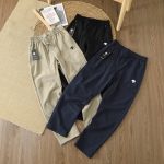 Descente Trousers Black Cotton Autumn Slim Fit