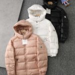 Moncler Down Jacket Red Male Female Duck Nylon Fabric Understated Winter Embroidery Patch