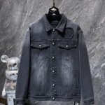 Chrome Hearts Outerwear Ash Cotton Denim Autumn Embroidery