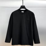 Dior Long Sleeves Red Cotton Pure Ribbed Fabric