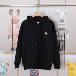 Burberry Hoodie Red Fleece Fabric