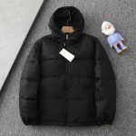Gucci Down Jacket Red Goose Duck Nylon Zippered Pocket
