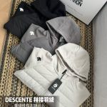 Descente Outerwear White Duck Down Fleece Winter Patch