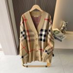 Burberry Sweater Red Jacquard Spring Autumn Fine Stitches