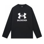 Balenciaga Long-Sleeved Ash Cotton Pure Embroidery