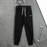 Prada Long Pants Red Fleece Autumn Winter Slim Fit