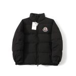 Moncler Down Jacket Red Duck Nylon Fabric Winter Patch