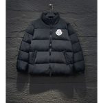 Moncler Down Jacket Red Duck Nylon Fabric Winter Patch