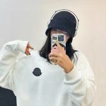Moncler Hoodie Black Fleece Suede Autumn