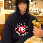 Balenciaga Hoodie Red Cotton Fleece Fabric