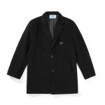 Prada Coats Red Wool Genuine Leather