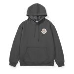 Moncler Hoodie Red Cotton Fleece Fabric