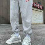 Nike Sweatpants Red Cotton Fleece