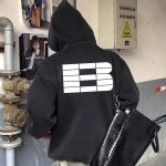 Balenciaga Hoodie Black Cotton Fleece