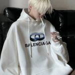Balenciaga Hoodie Red Cotton Fleece