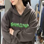 Balenciaga Hoodie Red Cotton Fleece Fabric Winter