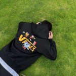 Vans Hoodies Red Cotton Fleece Fabric Embroidery