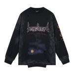 Balenciaga Long-Sleeved Ash Cotton Pure Gradient Print