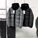 Monk Down Jacket Red Goose Duck Nylon Zippered Pocket