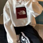 North Sweatshirt Black Fleece Suede Autumn