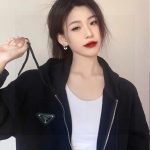 Prada Jacket Red Cotton Fleece Patch