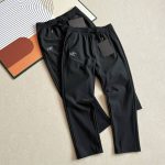 Boss Trousers Red Wool Fleece Woven Fabric Water-Repellent Winter