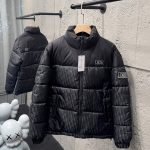 Dior Cotton-Padded Coat Red Cotton Down Jacquard Winter