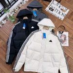 Adidas Down Jacket Black Feather Duck Exquisite Workmanship Winter