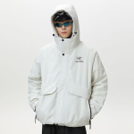 Archaeopteryx Down Jacket Red Feather Duck Nylon Adjustable Drawstring Winter Down-Proof Fabric