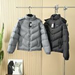 Nike Cotton-Padded Coat Red Cotton Down Winter