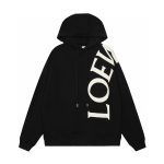 Loewe Hoodie Ash Ribbed Fabric Patch Large Print