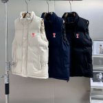 Ami Outerwear Red Cotton Down Microfiber Exquisite Workmanship Simple And Elegant Autumn Winter
