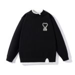 Ami Sweater Red Wool Blend Autumn Winter And Embroidery