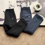 Lacoste Fleece Pants Red Duck Down Lace Simple And Versatile Autumn Winter Down-Proof Fabric