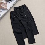 Descente Fleece-Lined Pants Black Fleece Lace Winter