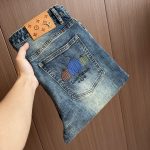Louis Vuitton Jeans Ash Denim High-End Quality Winter Embroidery