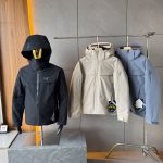 Archaeopteryx Down Jackets Red Gore-Tex Goose Adhesive Mesh Adjustable Drawstring Zippered Pocket