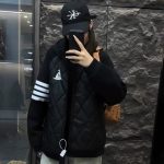 Thom Browne Coat Red Down Relaxed Fit Winter Patch
