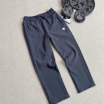Descente Casual Trousers Red Fleece Autumn Winter Zippered Pocket