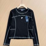 Fila Long-Sleeved Shirts Ash Fleece Streetwear Autumn Winter Slim Fit