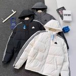Adidas Down Jacket Black Feather Duck Exquisite Workmanship Winter